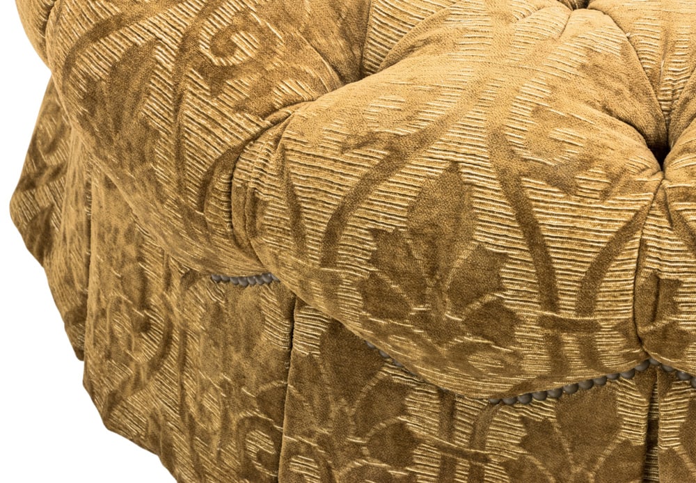 A custom circular pouf or ottoman - 3