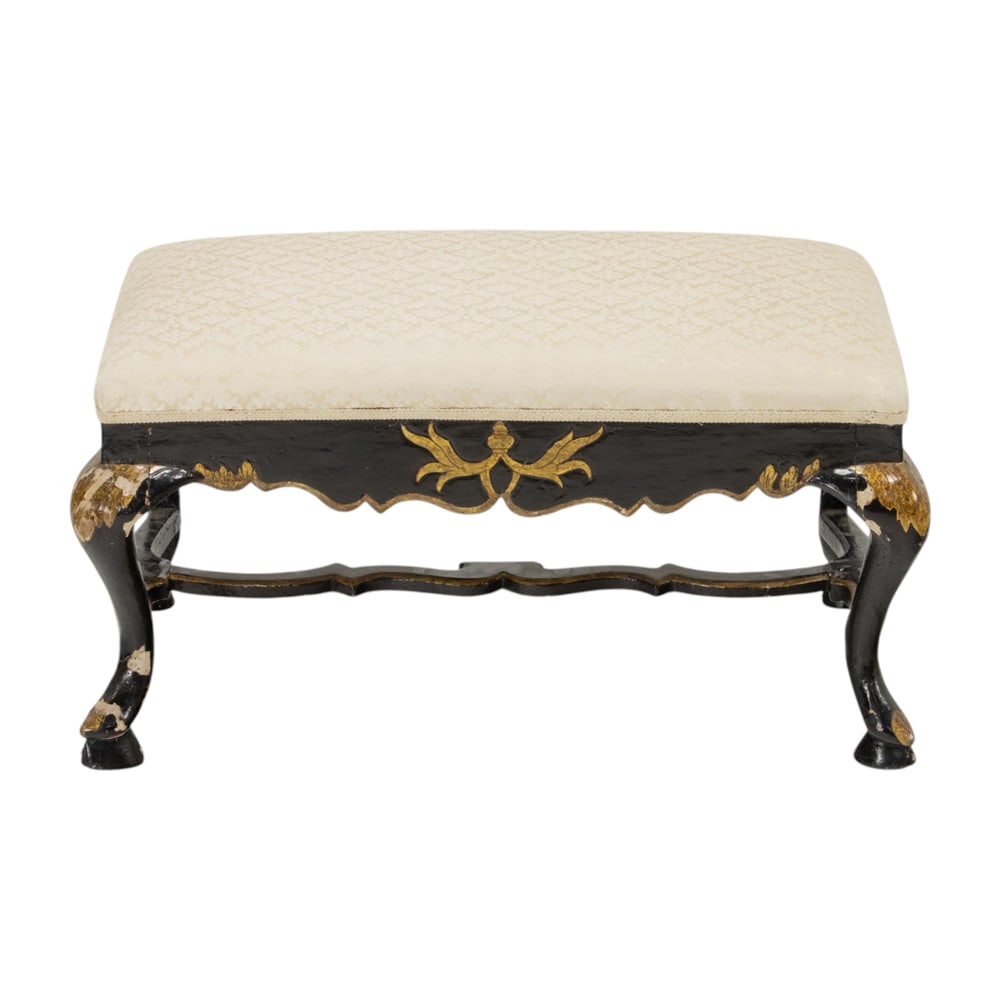 An Italian ebonized and partial gilt stool (1 of 4)