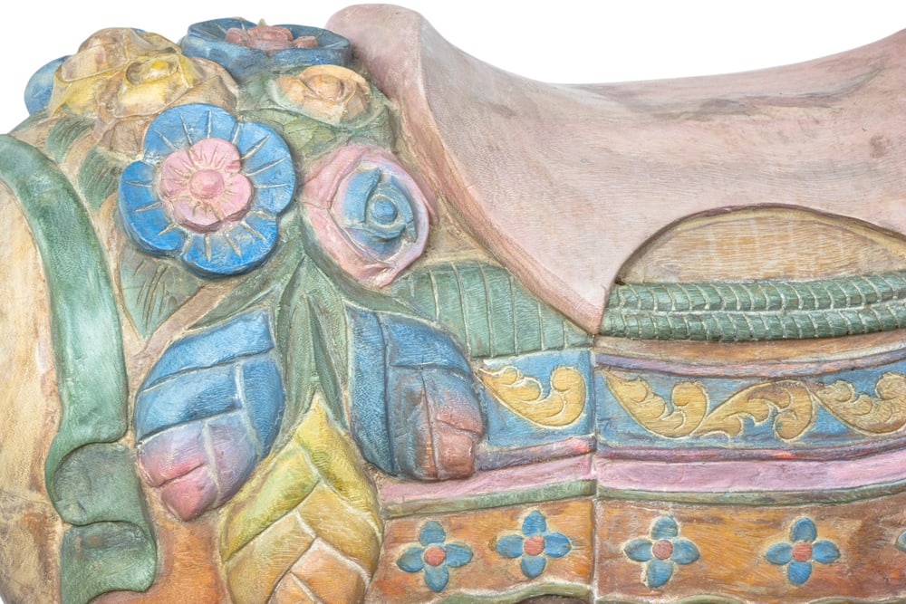 A polychrome decorated carousel horse - 3