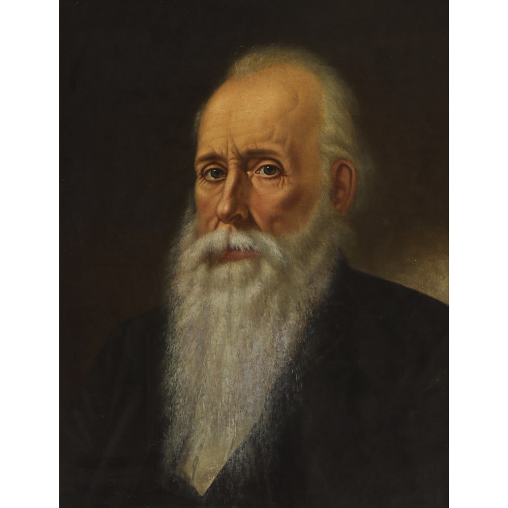 Painting, American School (Late 19th century): American School (Late 19th century), Portrait of a Bearded Man, 1888, oil on canvas, signed "N.A. H[...]p" indistinctly and dated lower left, canvas: 22"h x 17"w, overall (with frame): 31"h x 26"w