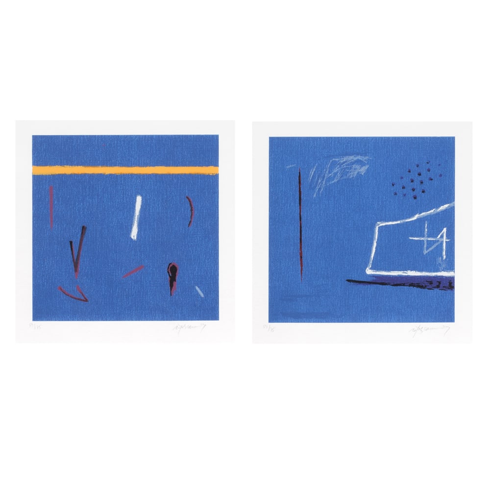Prints, Albert Rafols-Casamada: (lot of 2) Albert Rafols-Casamada (Spanish, 1923-2009), Two Pieces from "Secretos Marinos" Series, serigraphs, each pencil signed lower right, edition edition 59/75, image (for each): 10"h x 10"w, ove