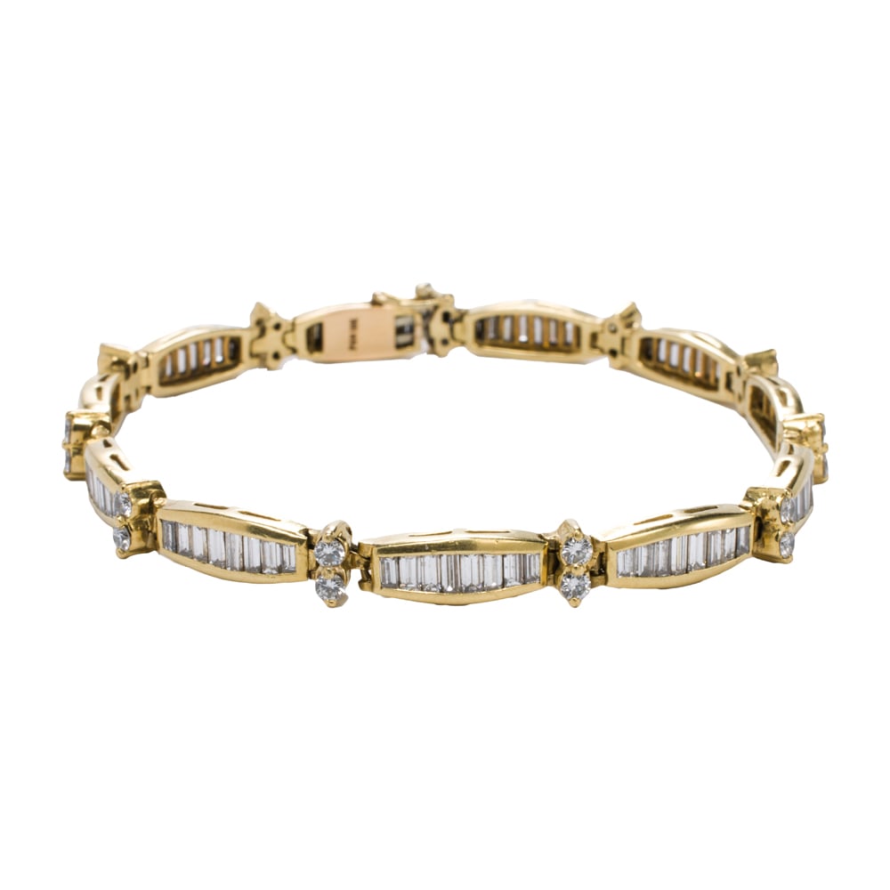 A diamond and 18k gold bracelet (1 of 2)