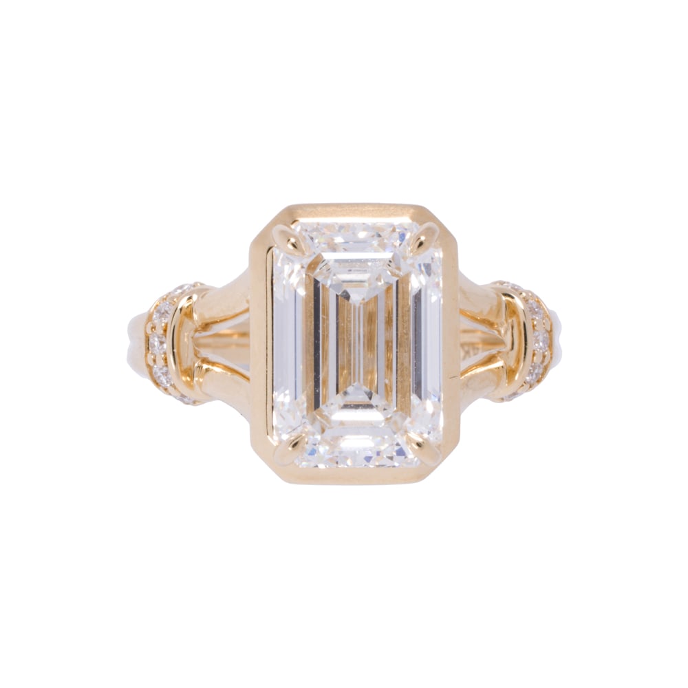 A lab grown diamond and 14k gold ring (1 of 2)