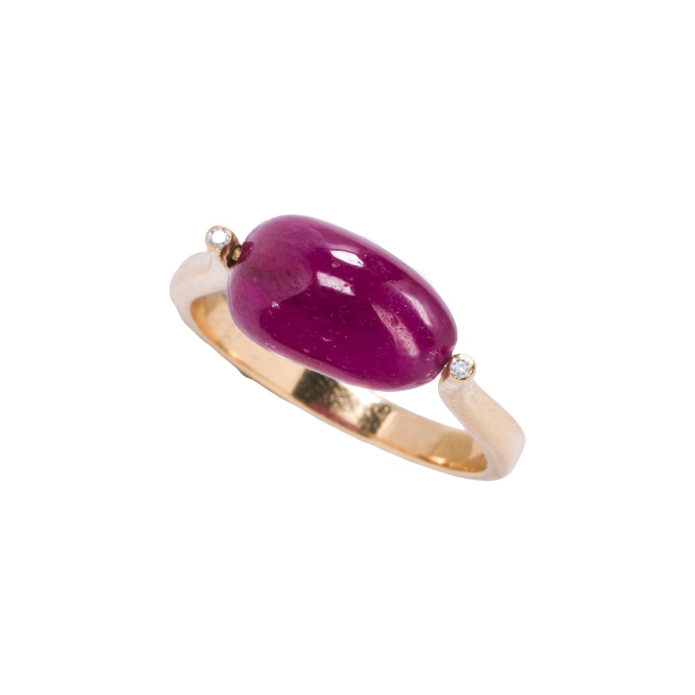 A ruby and 18k gold ring - 2