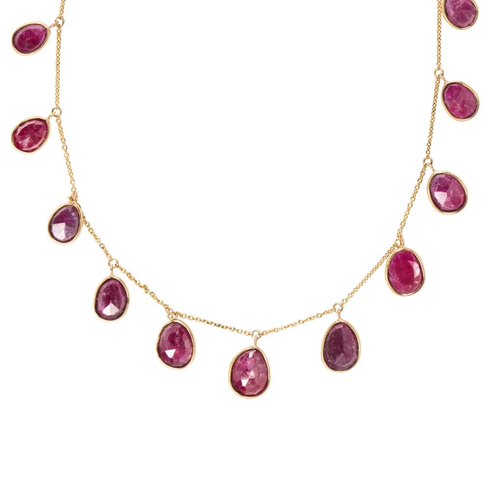 A ruby and 18k gold necklace - 2