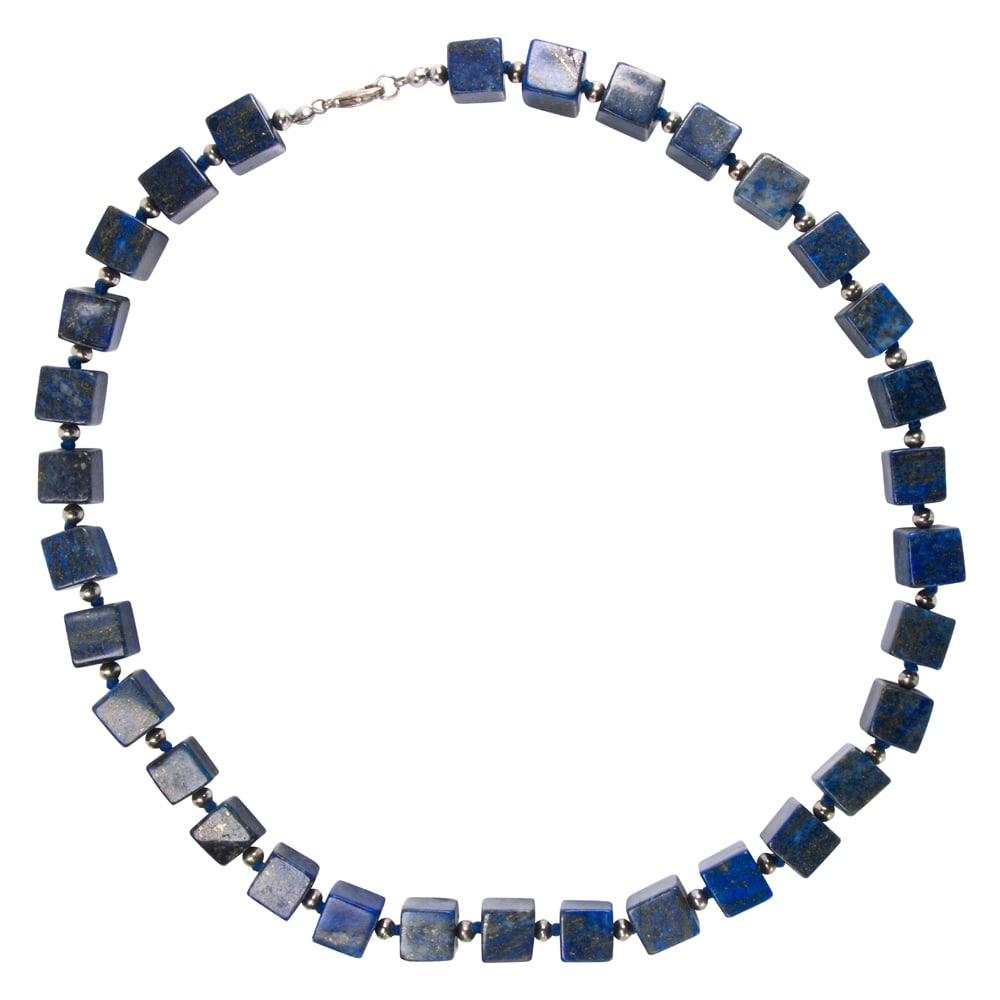 An retailed by Gump's Lapis Lazuli and silver necklace (1 of 2)