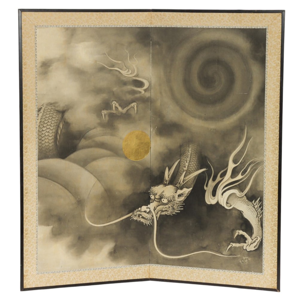 A Japanese two-panel folding screen (1 of 3)