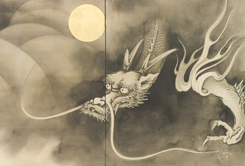 A Japanese two-panel folding screen - 3