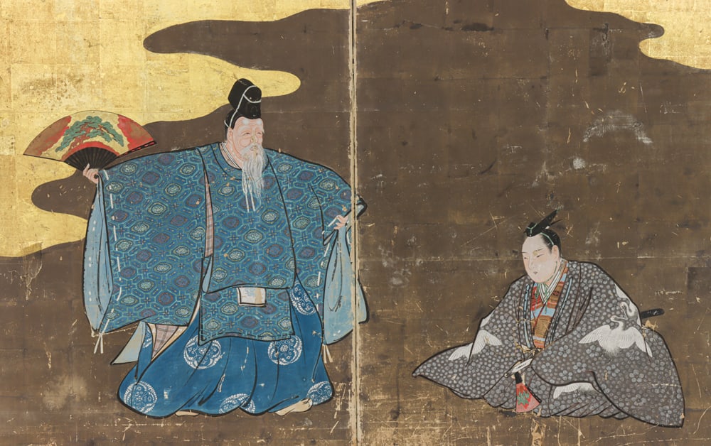 A Japanese two-panel folding screen - 3