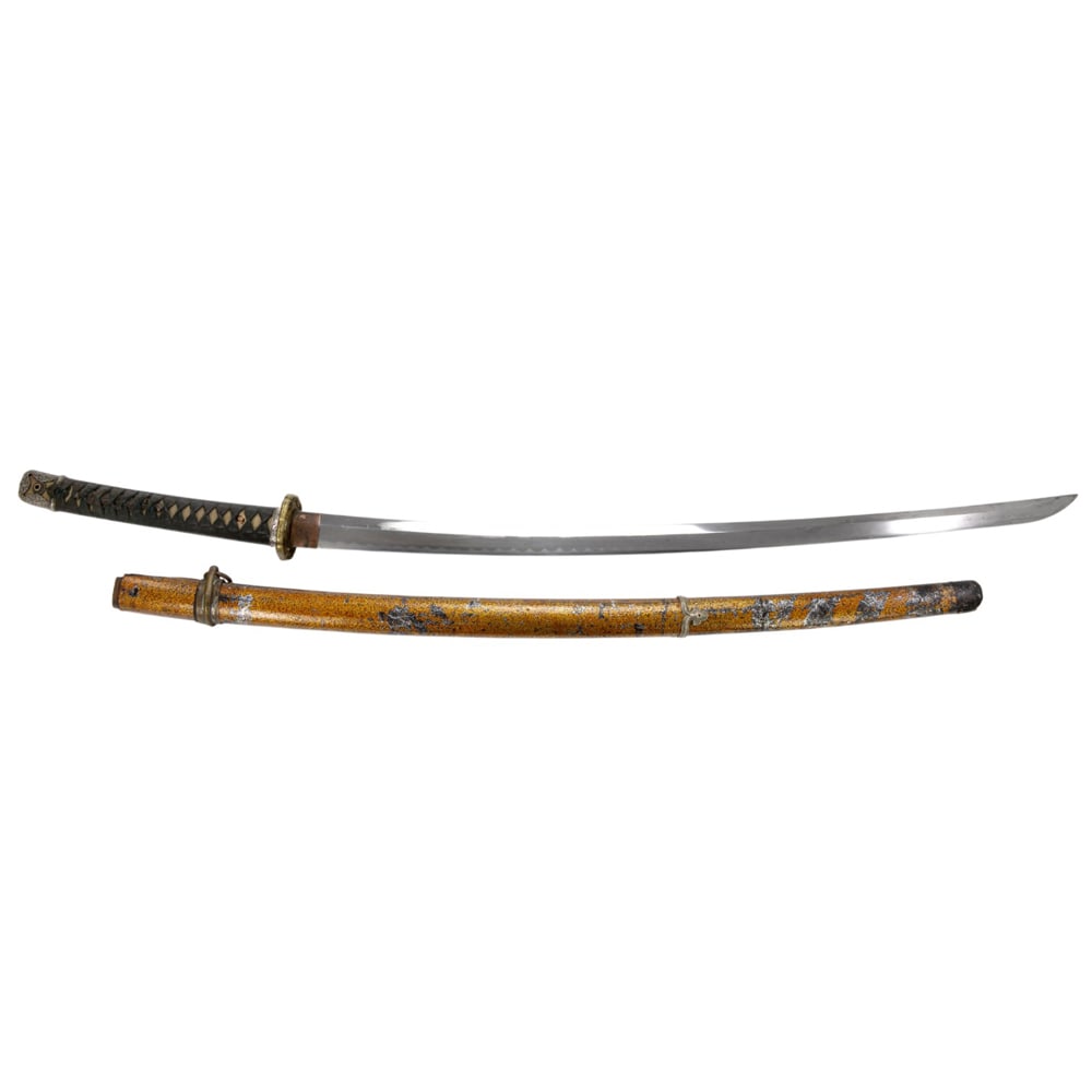 A Japanese Gunto Katana: A Japanese Gunto Katana. Showa period, 29.5" length of blade, 40.5" overall length.