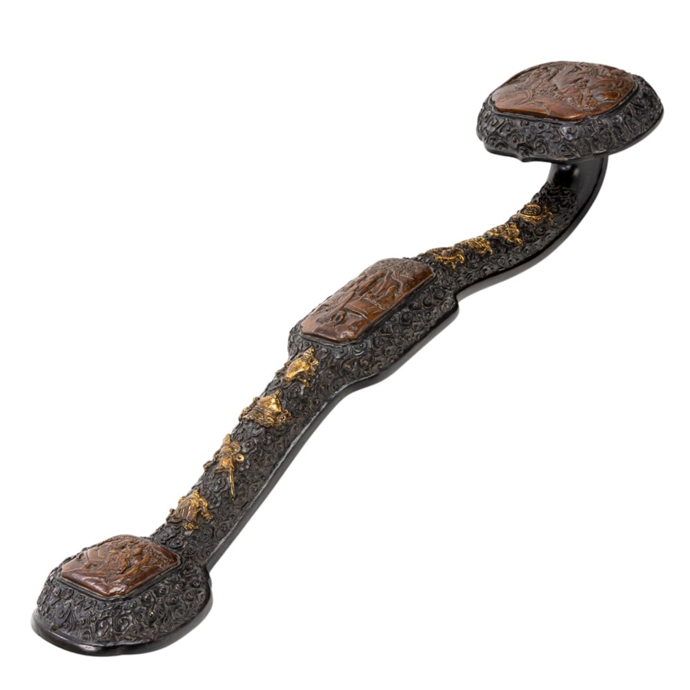 A Chinese aloeswood ruyi scepter