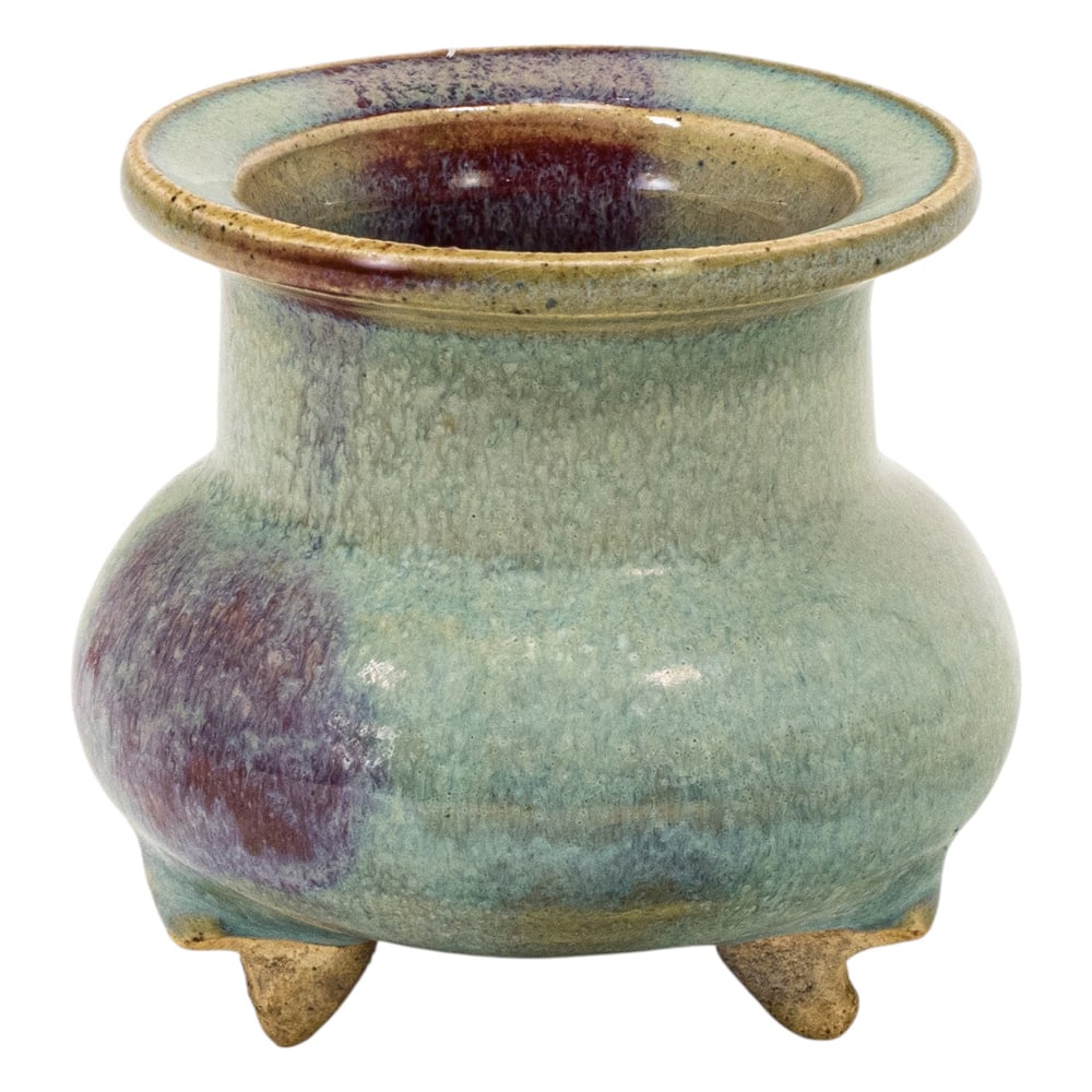 A Chinese Jun ware tripod censer (1 of 3)