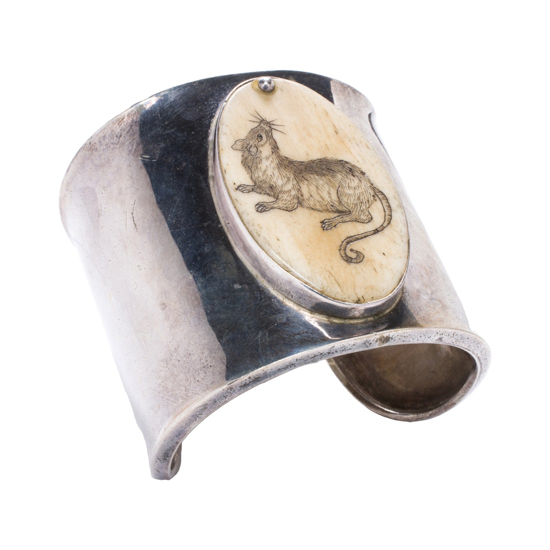 A sterling silver and bone cuff (1 of 1)