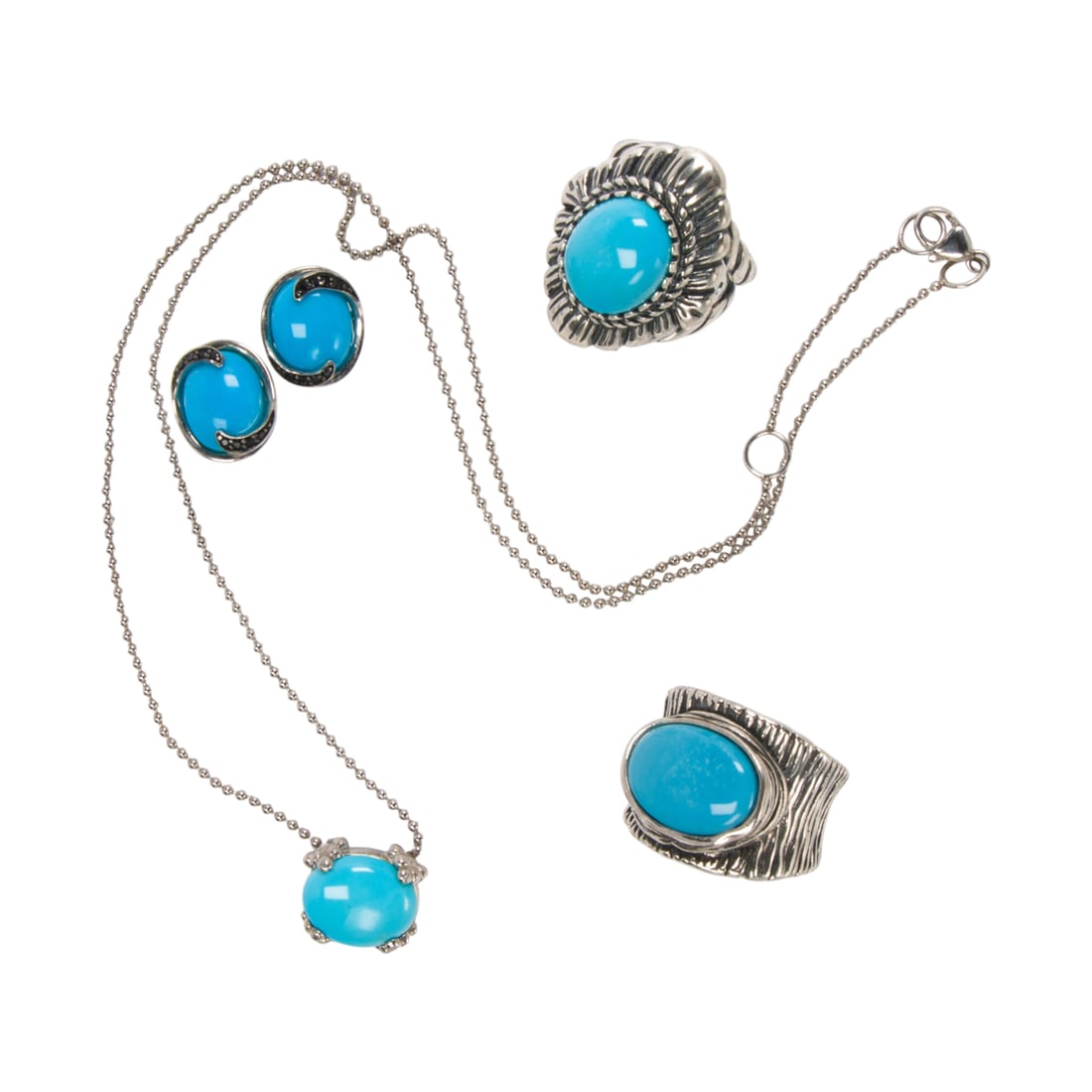 A group of turquoise and sterling silver jewelry (1 of 1)