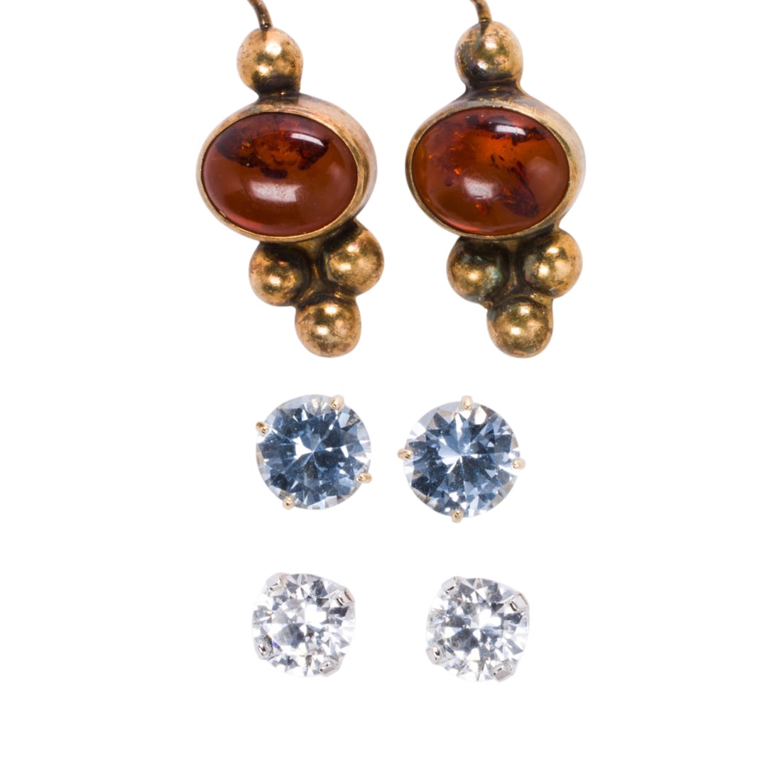 Three pairs of silver earrings (1 of 1)