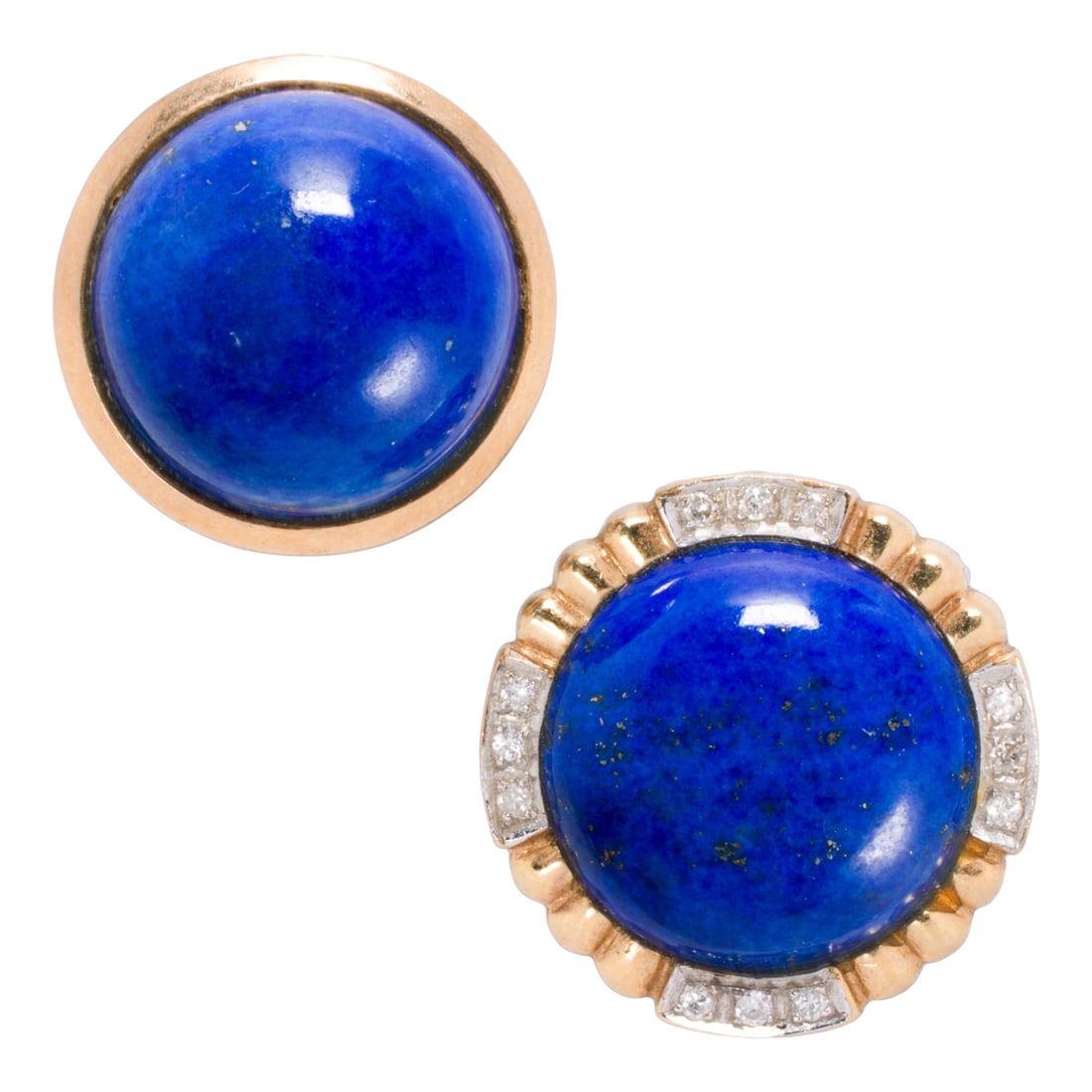 Two lapis lazuli and 14k gold ear-clips (1 of 1)