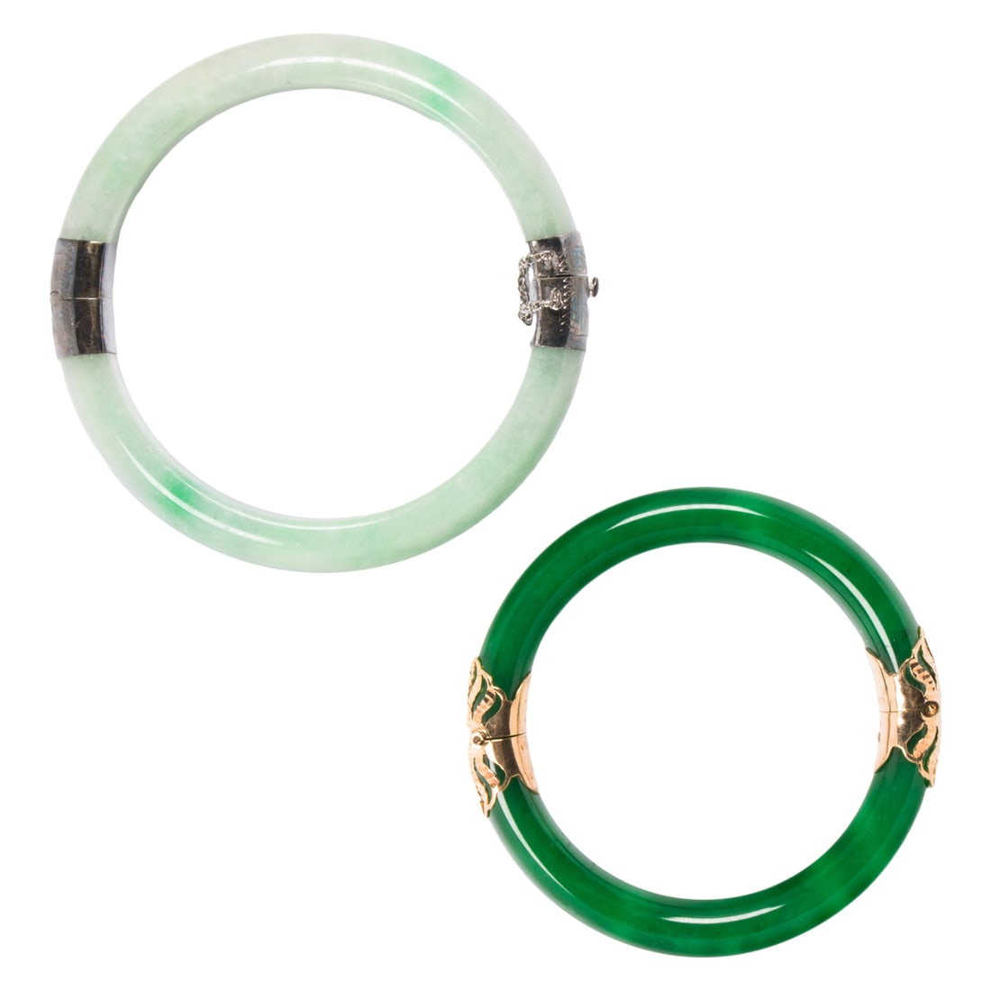 Two jade bangles