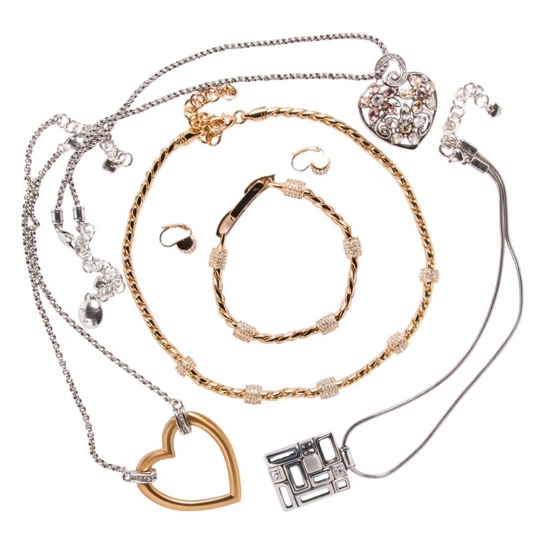 An assortment of Brighton jewelry: An assortment of Brighton jewelry Featuring a collection of Brighton jewelry of varying styles and designs; SOLD AS IS