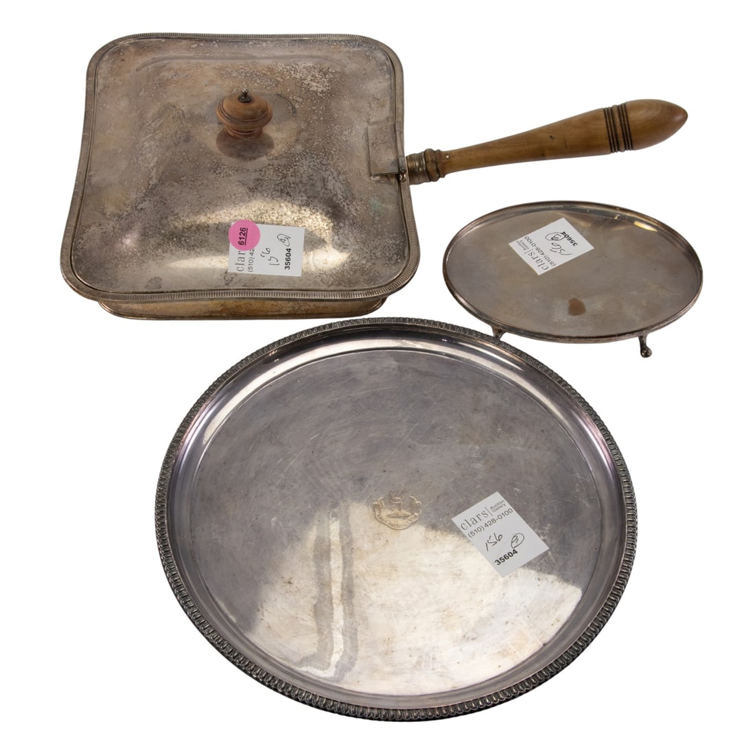 A group of three Sheffield Plate table articles (1 of 1)