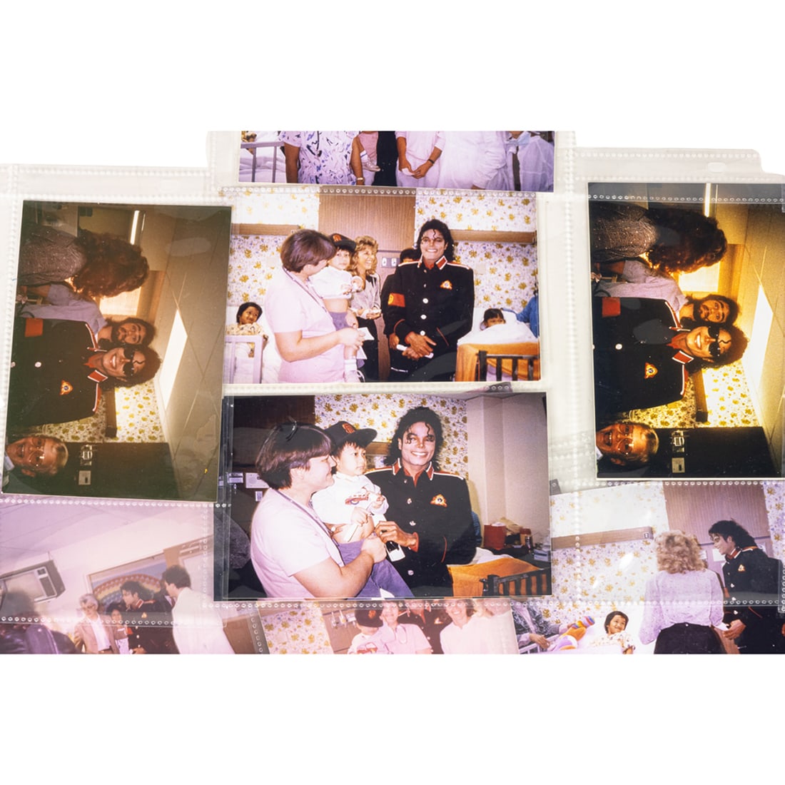 A collection of 48 original photographs of Michael Jackson's visit
