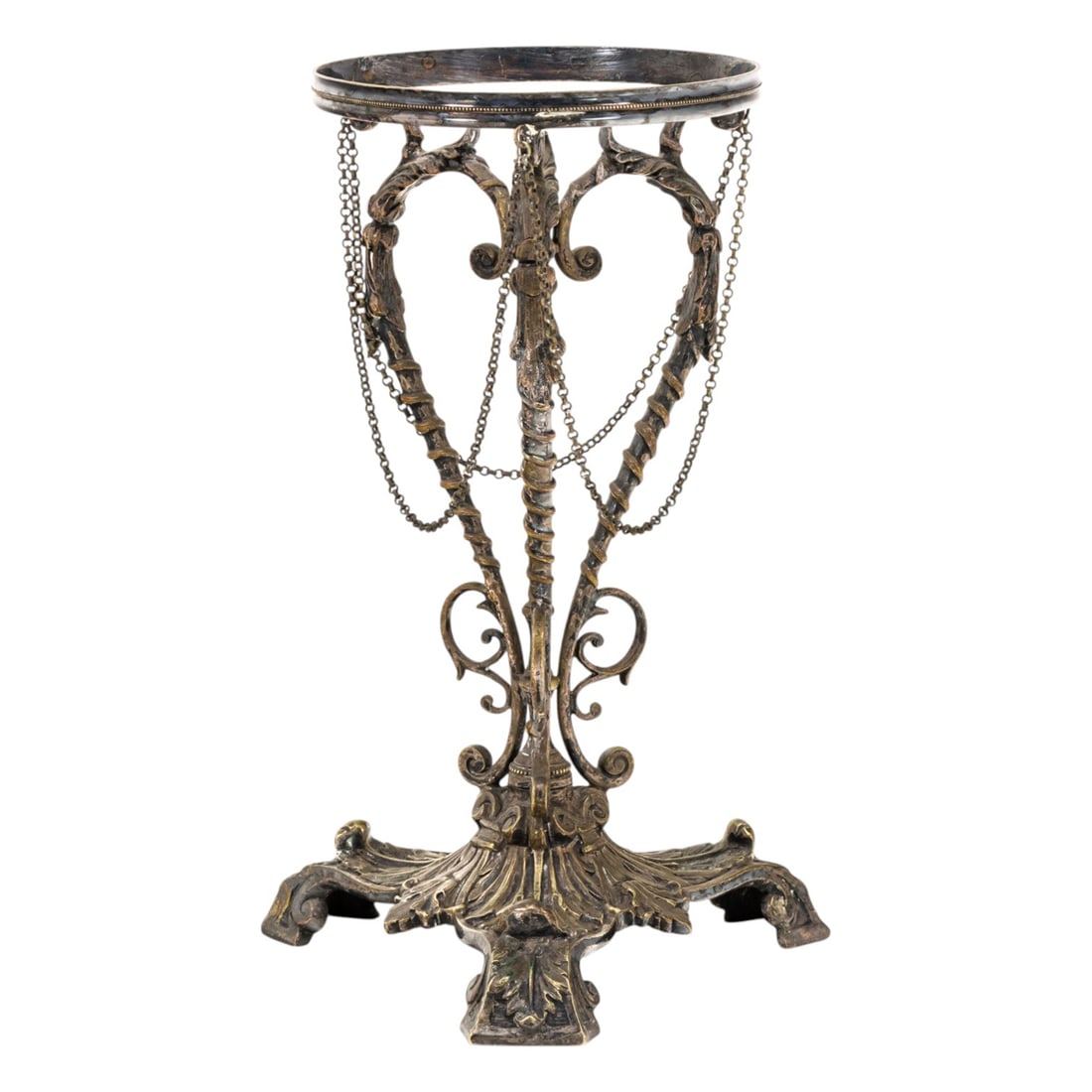 A Victorian silver plated pedestal stand (1 of 4)
