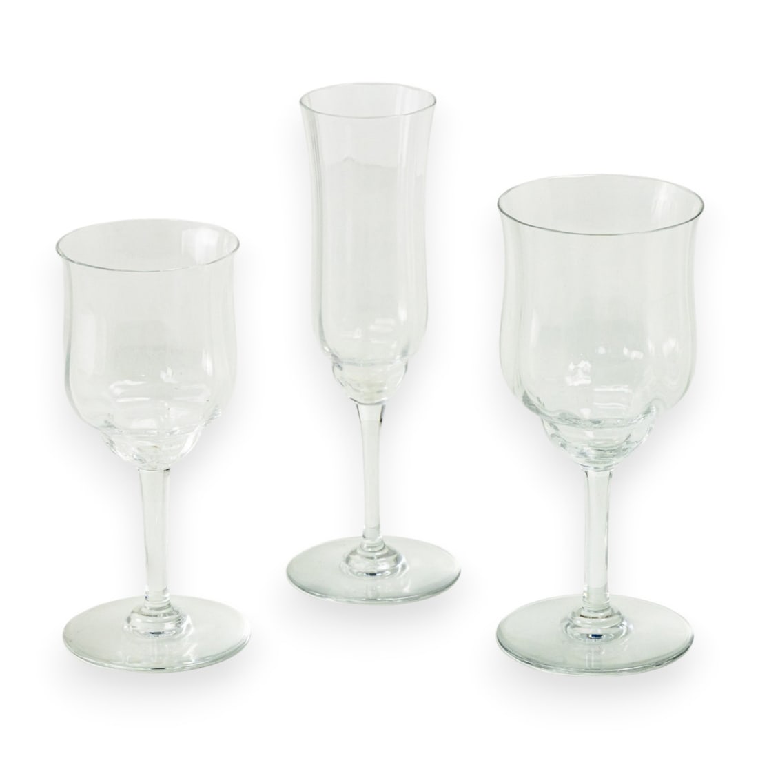 A group of Baccarat glass stemware in an Optic pattern (1 of 2)