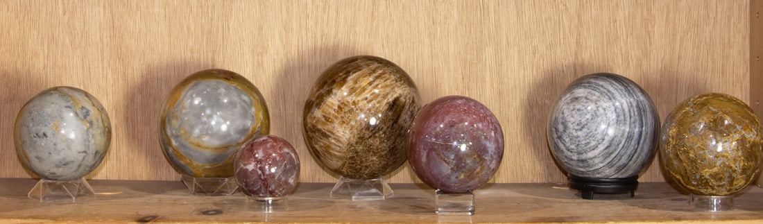A collection of seven stone spheres (1 of 1)