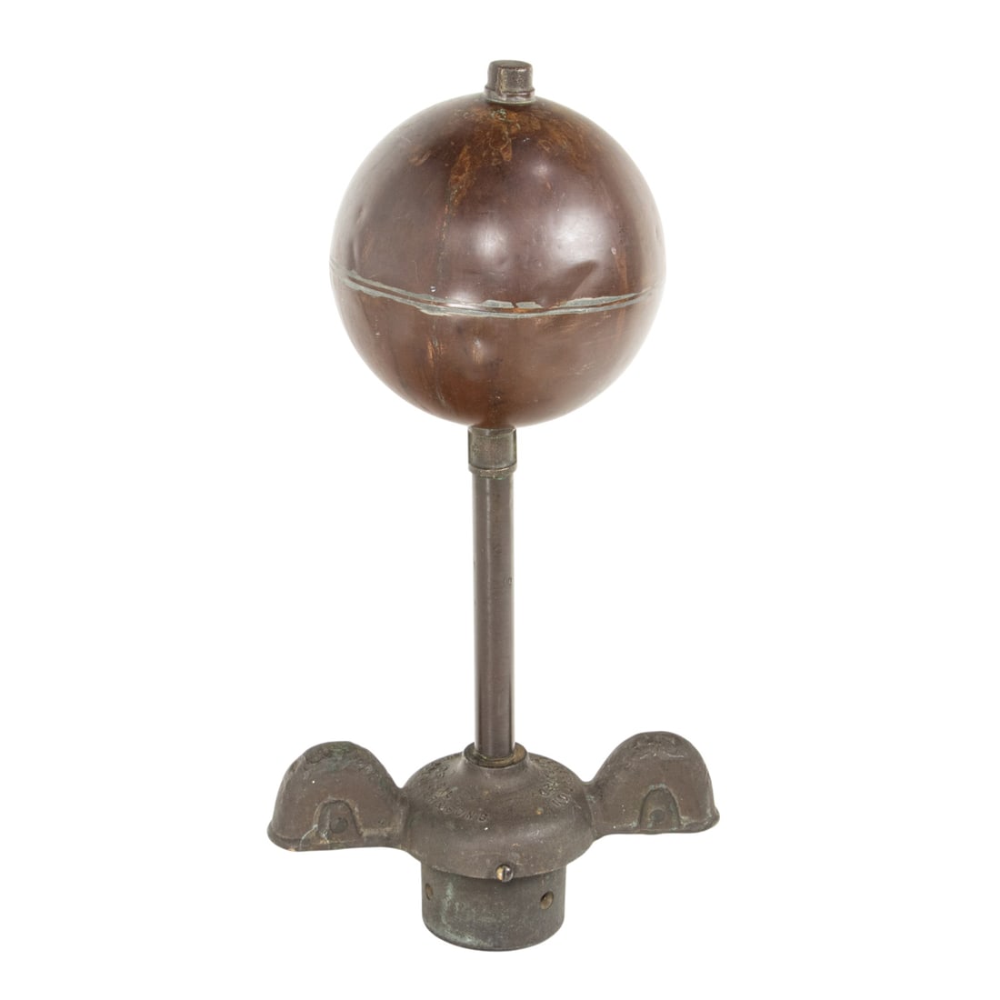 An American iron and copper flag pinnacle topper: An American iron and copper flag pinnacle topper, marked 'S.F., CAL., L PH BOLANDER & SONS', 23.5"h