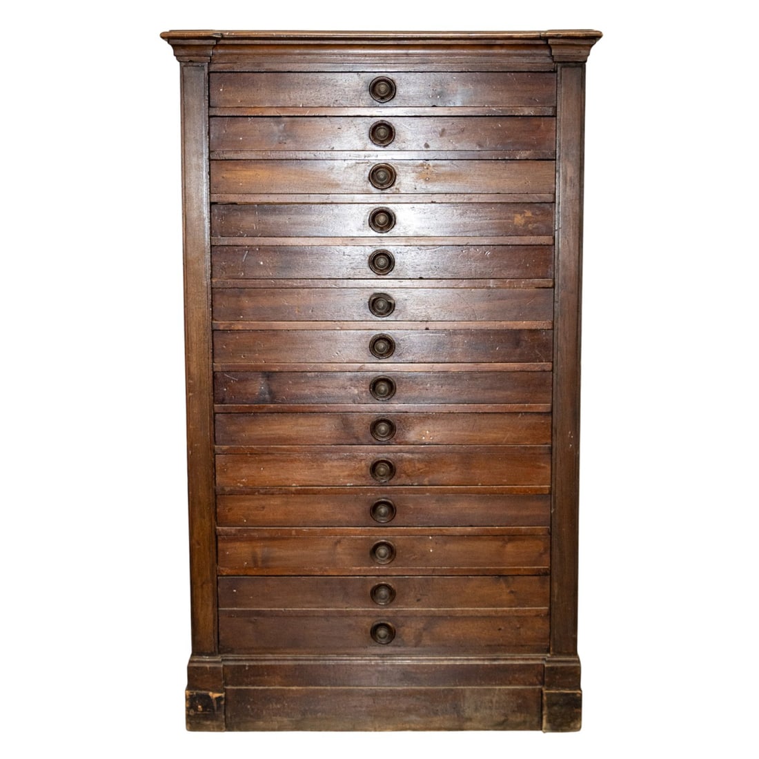 A tall Victorian mahogany specimen chest