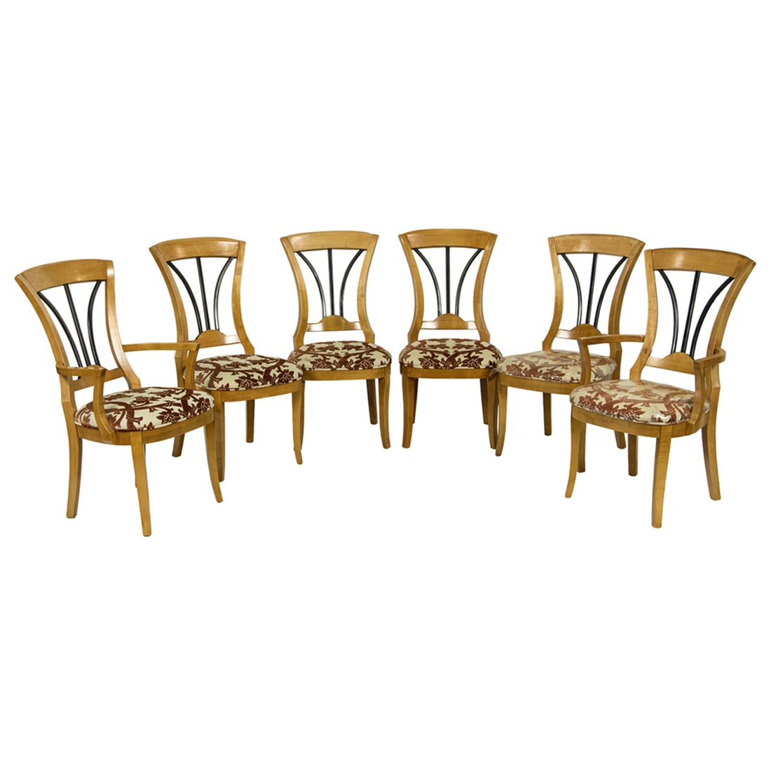 A set of six contemporary dining chairs in the Biedermeier taste (1 of 4)