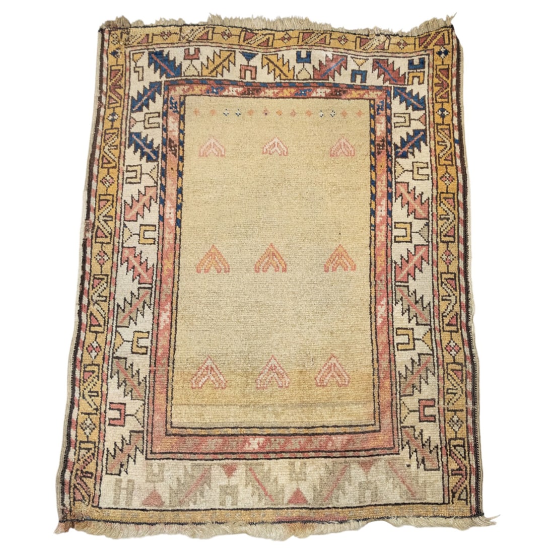 A Kurdish Kazak camel hair: A Kurdish Kazak camel hair, 3'4" x 2'4"