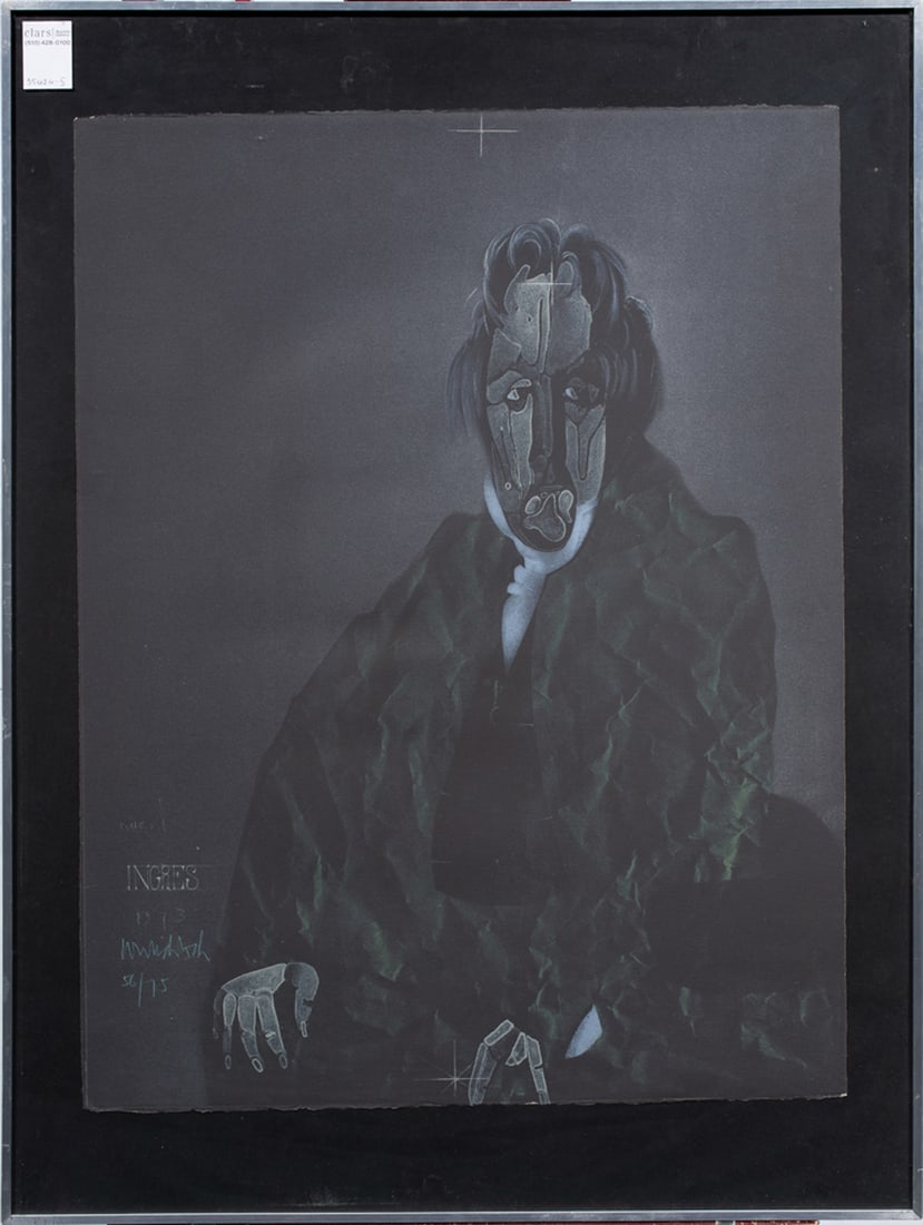 Print, Paul Wunderlich: Paul Wunderlich (German, 1927-2010), "Louis-Francois Bertin nach Ingres," 1973, lithograph, pencil signed lower left, edition 56/75, overall (with frame): 31.75"h x 24"w
