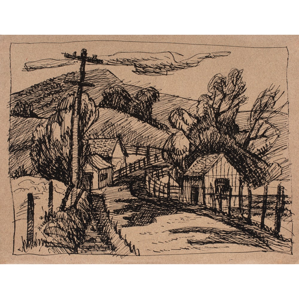 Works on paper, Elwood Fordham: (lot of 50) Elwood Fordham (American, 1913-1981), Sketches and Studies for Paintings, c. 1980, ink and graphite on paper, many dated, sheet (unframed, for each): 12"h x 9"w