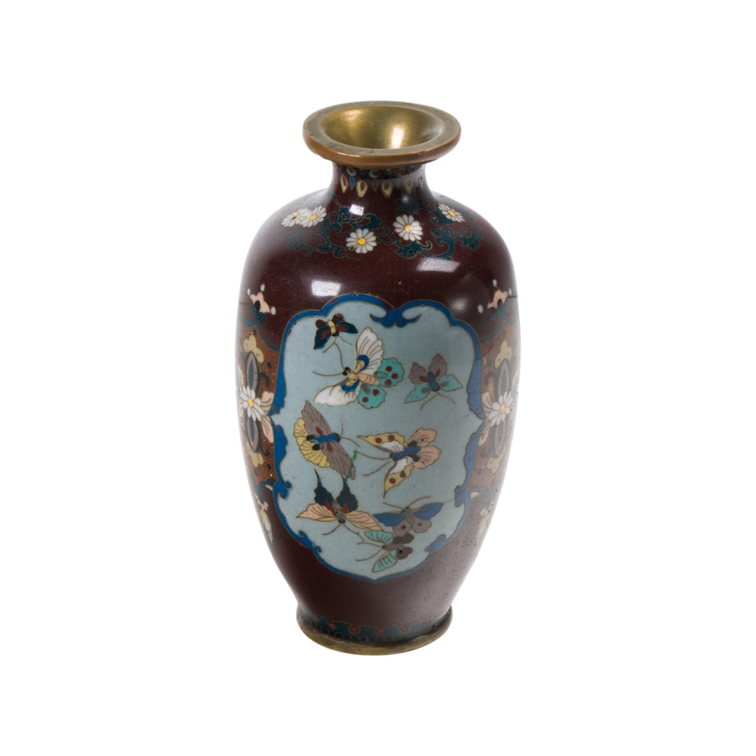 A Japanese cloisonne vase