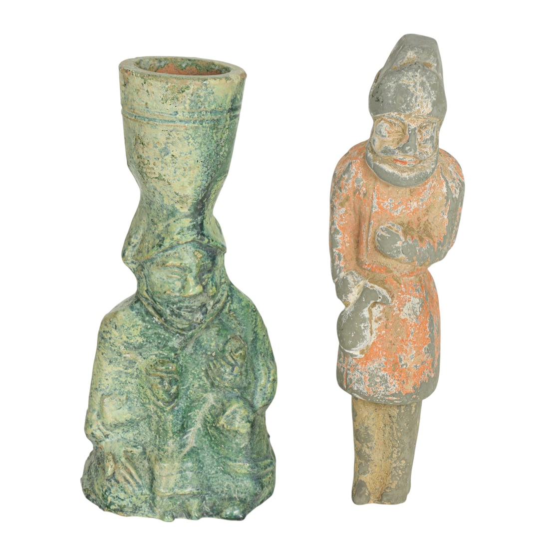 (lot of 2) Asian pottery figure (1 of 1)