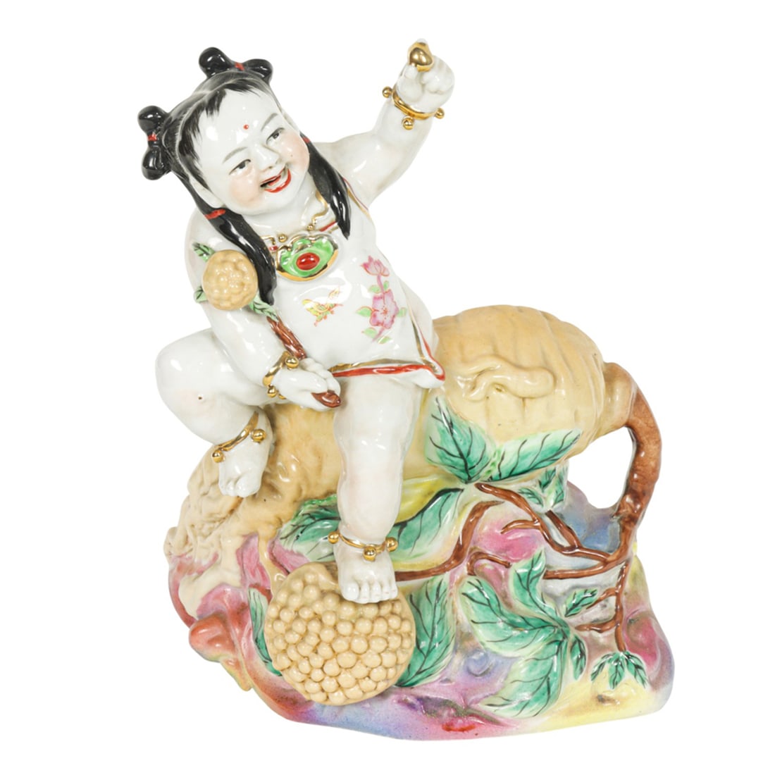 A Chinese famille rose figure (1 of 5)