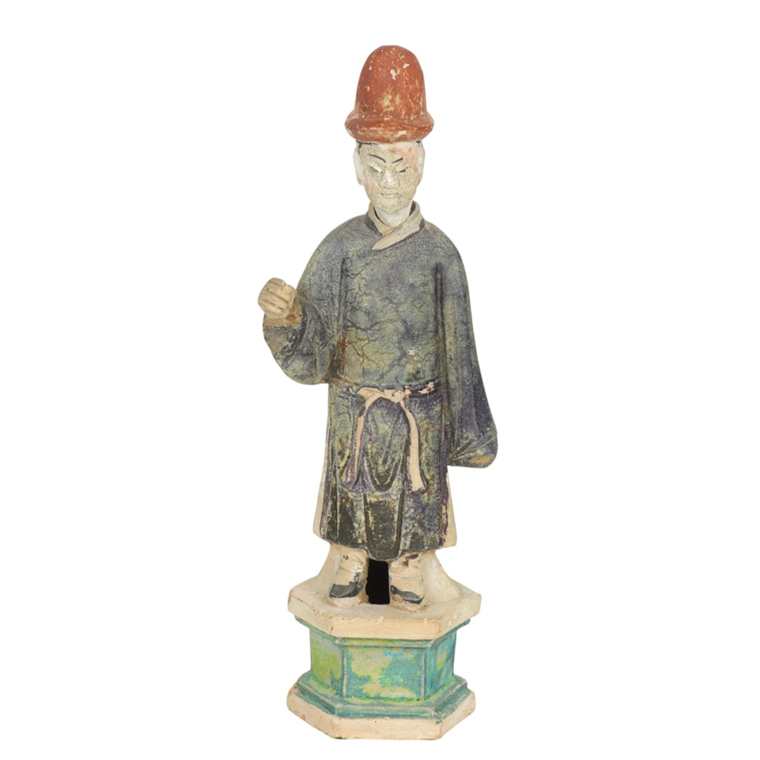 A Chinese Ming-style painted horse figure