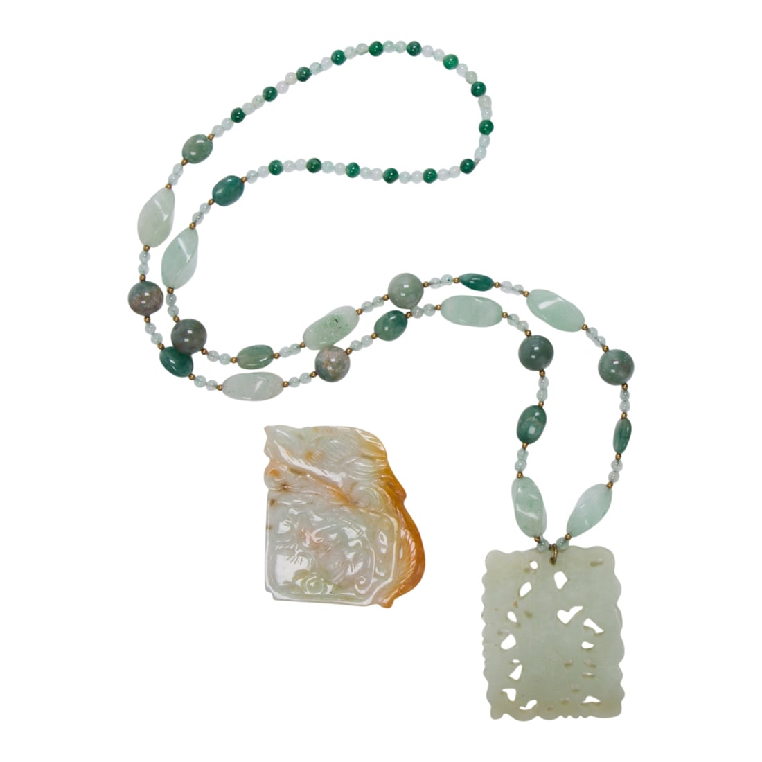 (lot of 2) Chinese jade and hardstone items (1 of 1)