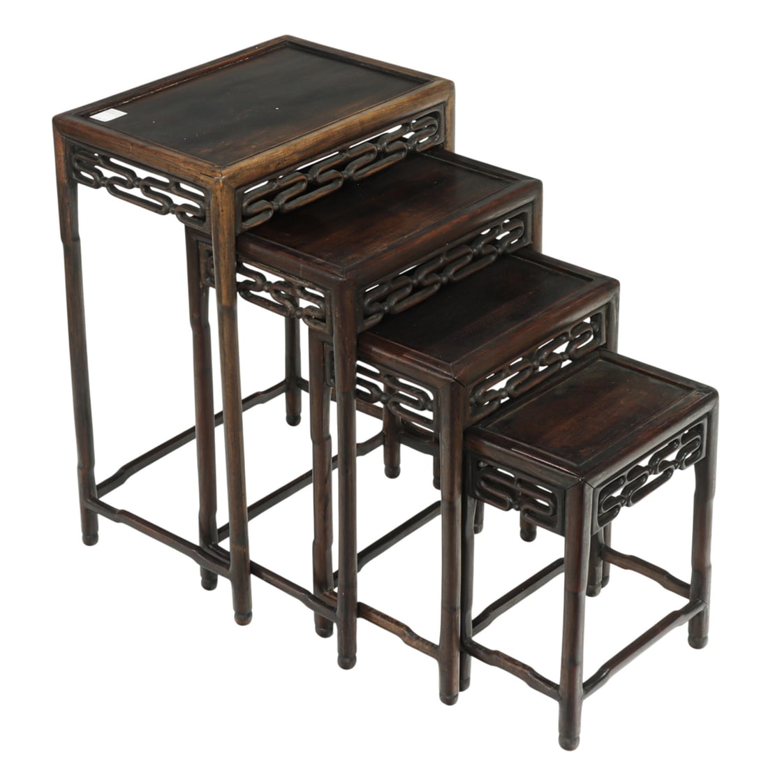 (lot of 4) Chinese rosewood nesting tables (1 of 1)