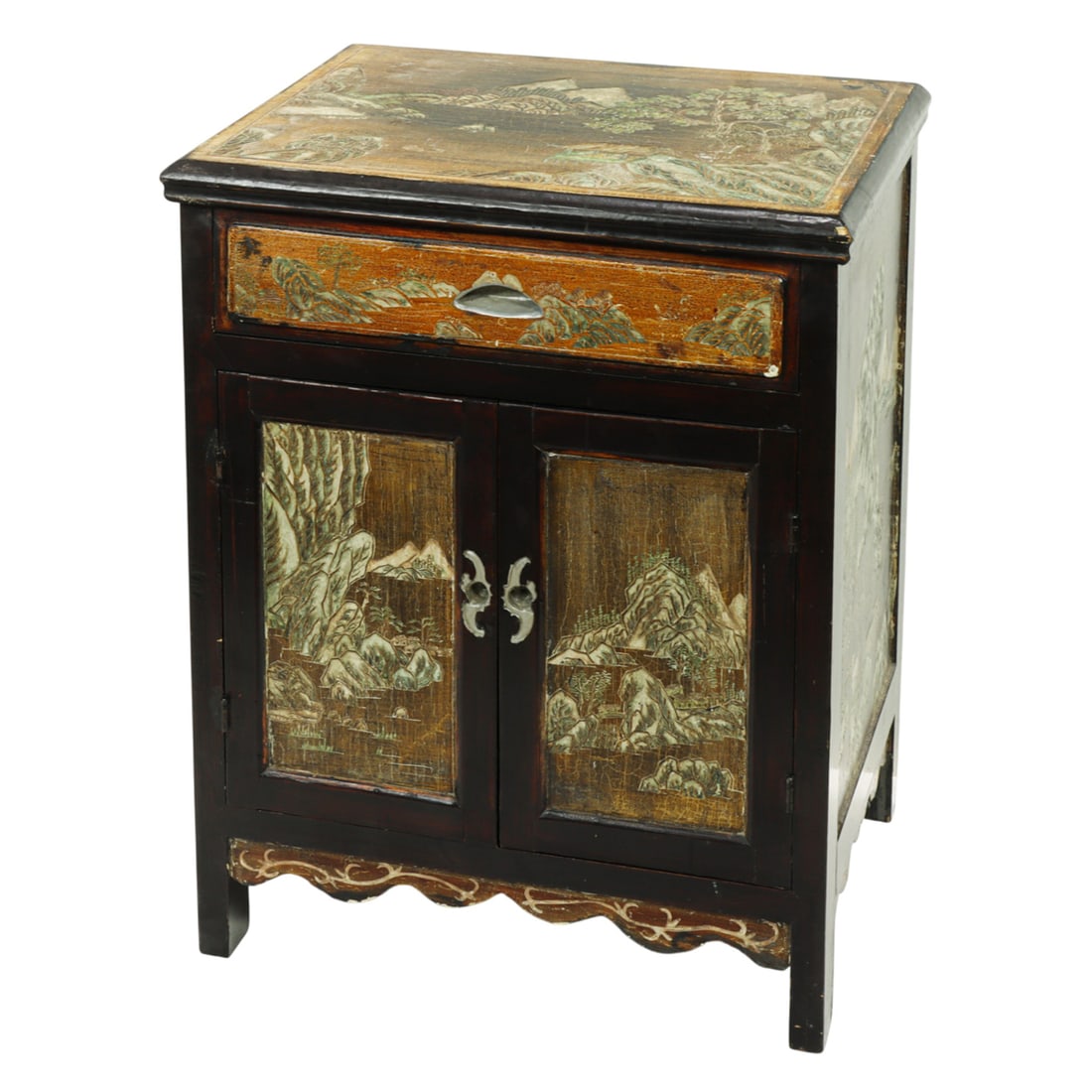 A Chinese coromandel style side cabinet (1 of 1)