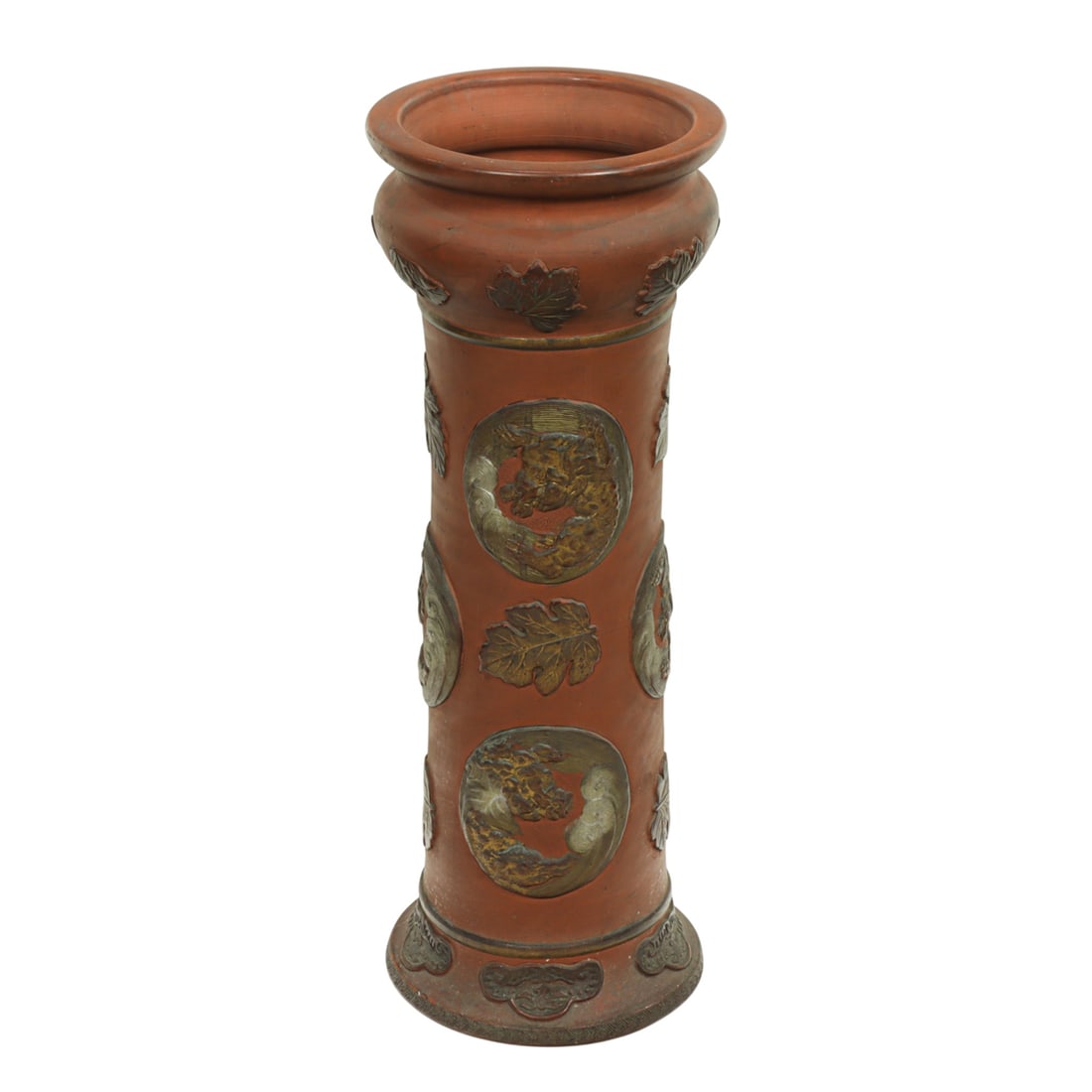 A Japanese Tokoname pottery umbrella stand