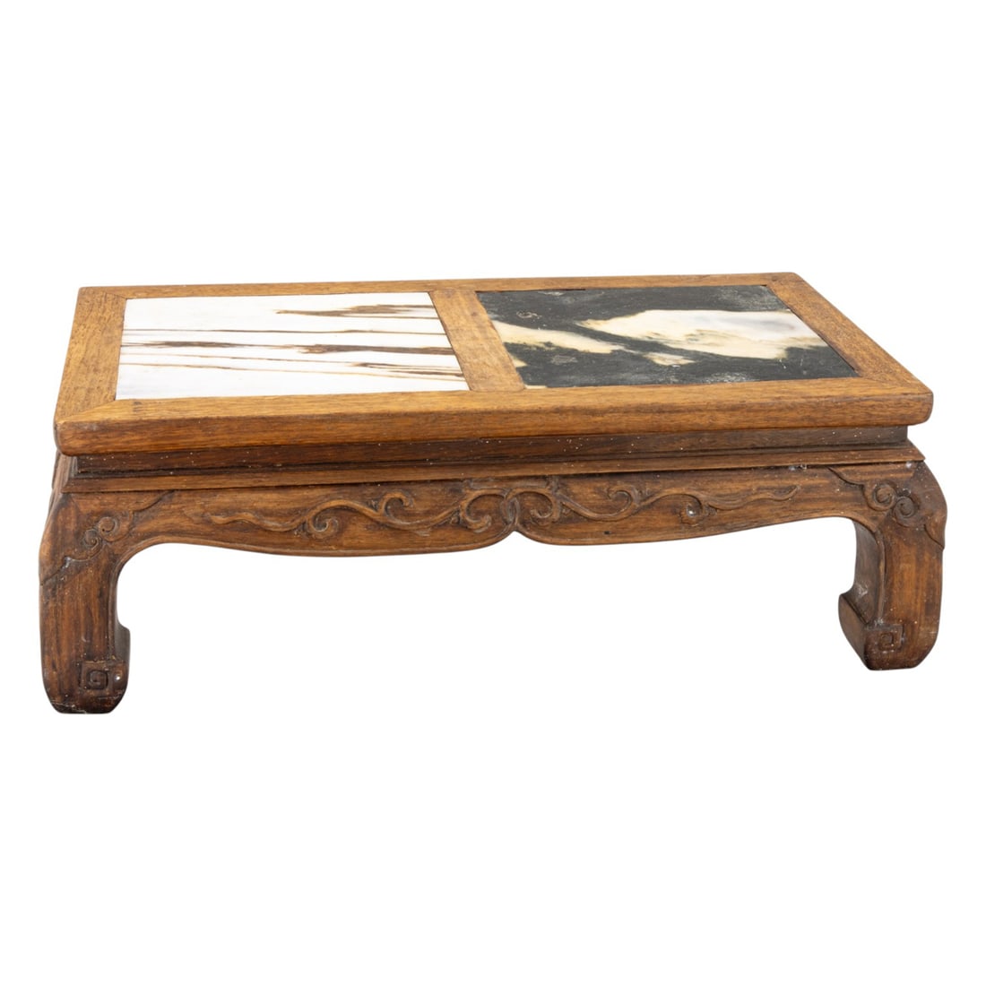 A Chinese rosewood and marble stand (1 of 5)