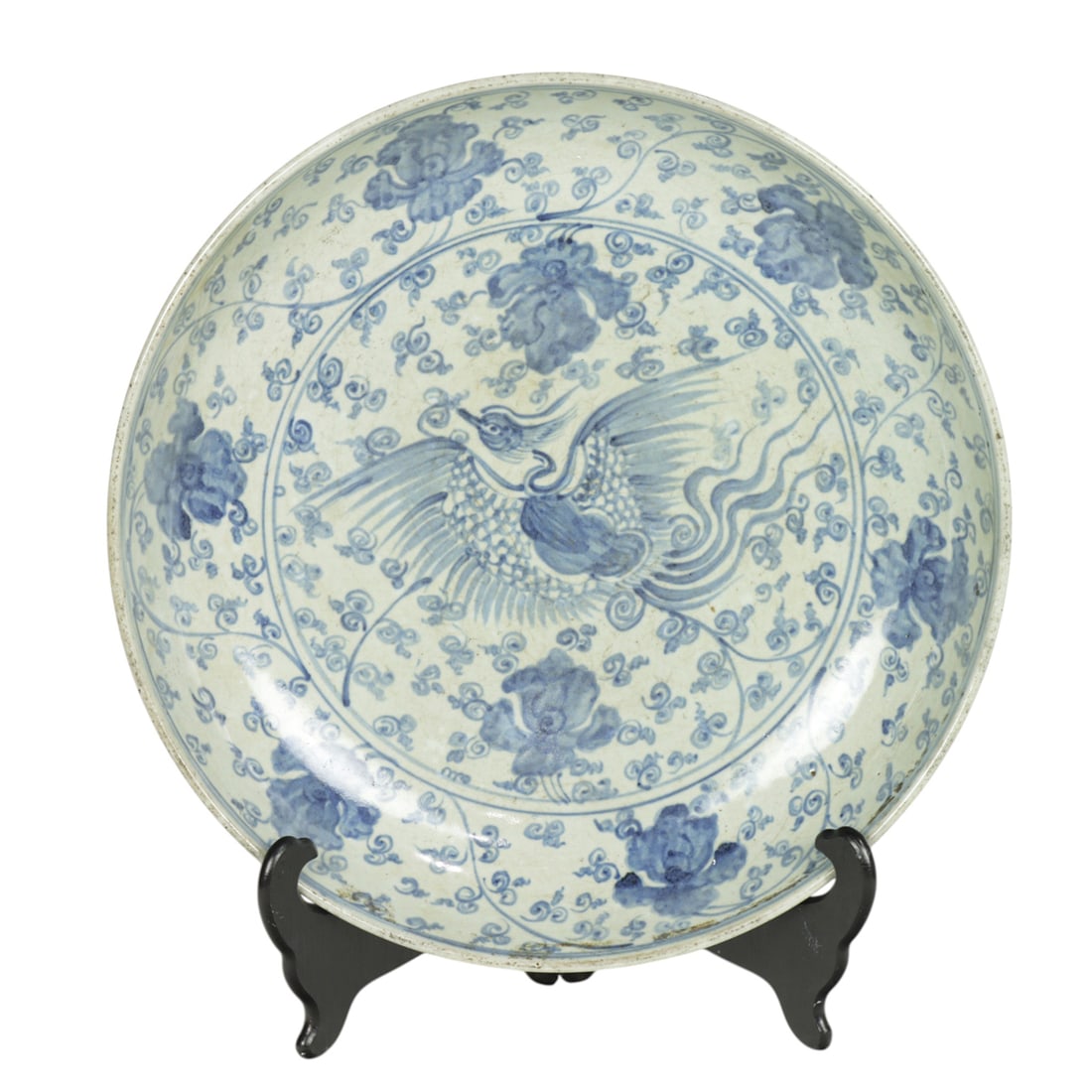 A Chinese blue and white Ming-style charger
