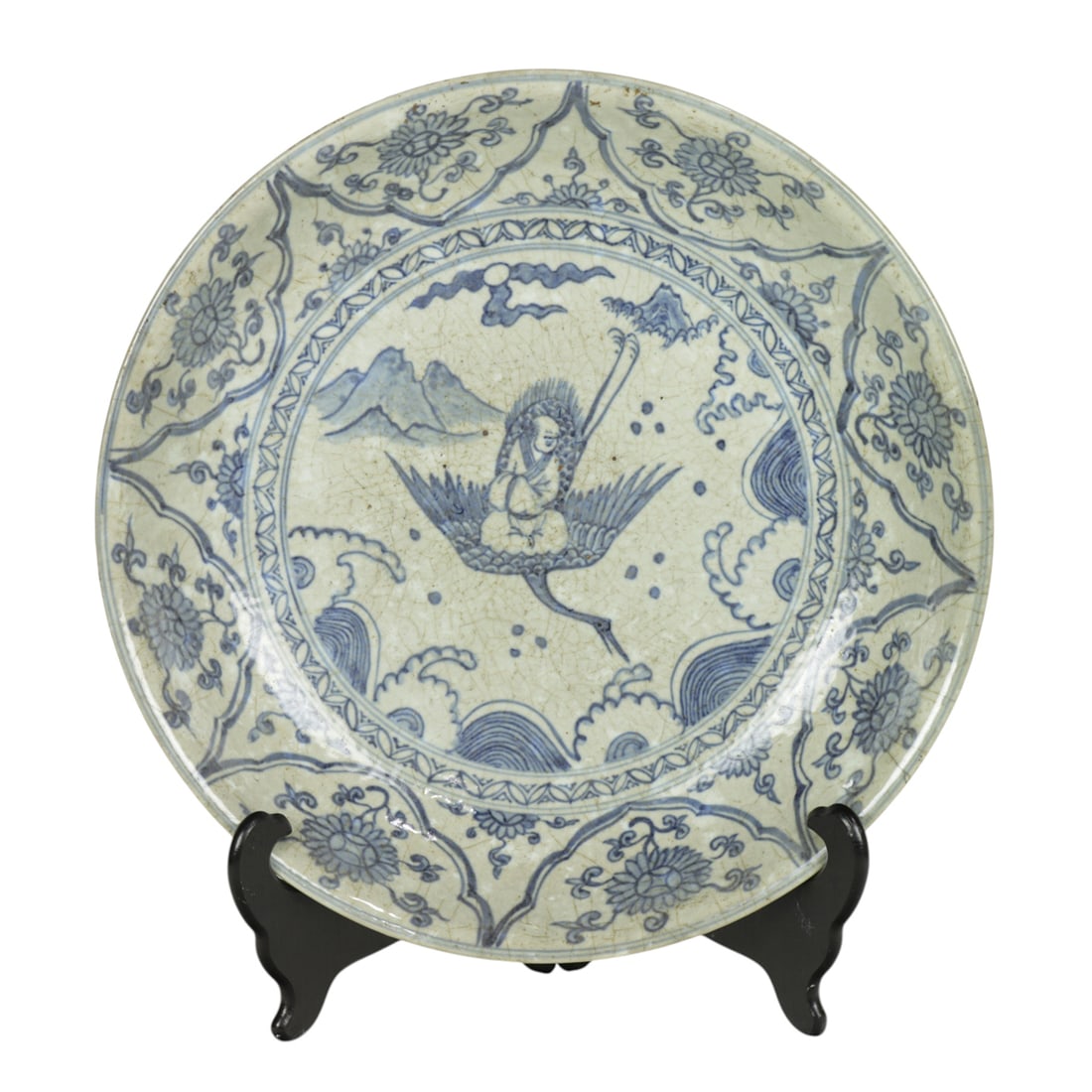 A Chinese blue and white Ming-style charger