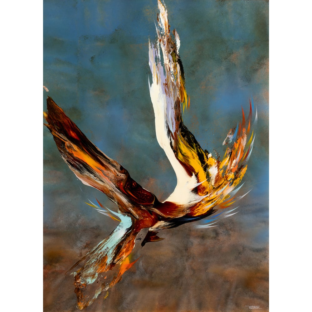 Painting, Leonardo Nierman: Leonardo Nierman (Mexican, 1932-2023), Untitled, acrylic on board, signed lower right, sight: 47.5"h x 35"w, overall (with frame): 55.75"h x 43"w