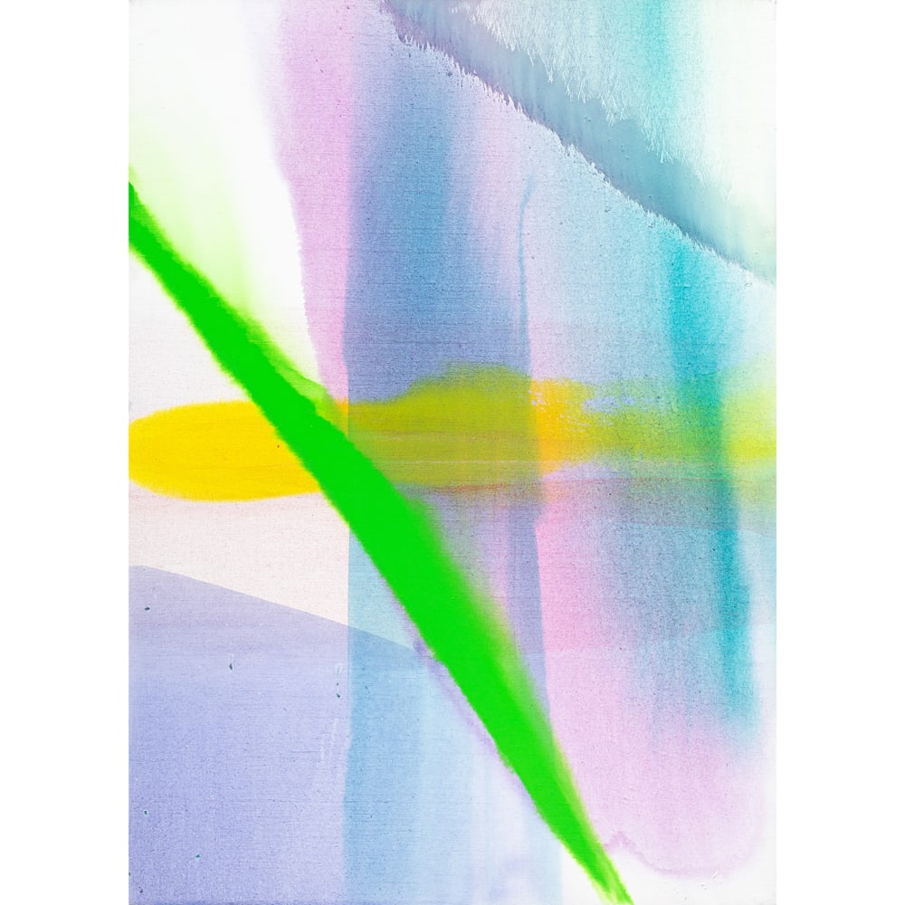 Painting, Paul Jenkins: Paul Jenkins (American, 1923-2012), "Phenomena Plato Finger Trace, Anatomy of a Cloud," 1978, acrylic on canvas, signed lower right and signed, titled and dated verso and stretcher bar, canvas: 50"h