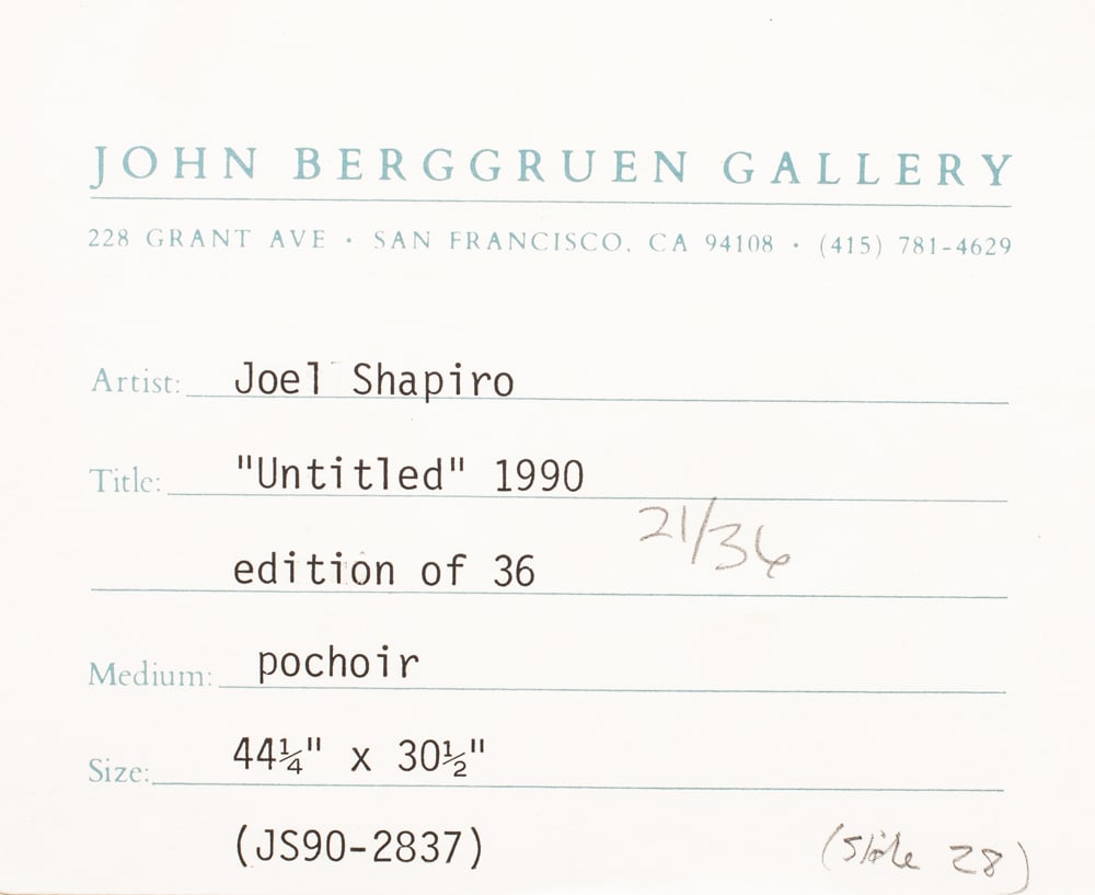 Print, Joel Shapiro - 4