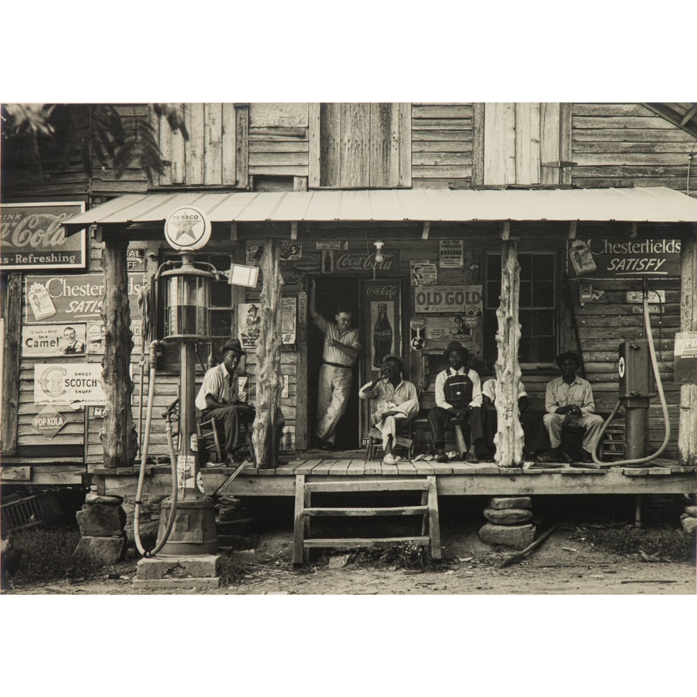 Photograph, Dorothea Lange: Dorothea Lange (American, 1895-1965), "Crossroads General Store, North Carolina, 1939," gelatin silver print, unsigned, image: 8"h x 11.5"w, sheet: 11"h x 14"w. Provenance: Collection of Richard