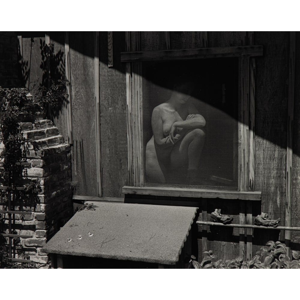 Photograph, Edward Weston: Edward Weston (American, 1886-1958), "Charis, Santa Monica (Nude in Doorway), 1936," gelatin silver print, later printing at Wild Cat Hill by Kim Weston, estate stamped and pencil signed by Kim