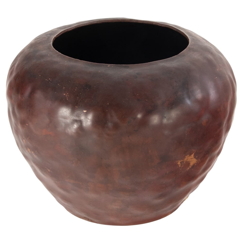 A Michael Adams hammered copper warty vase (1 of 3)